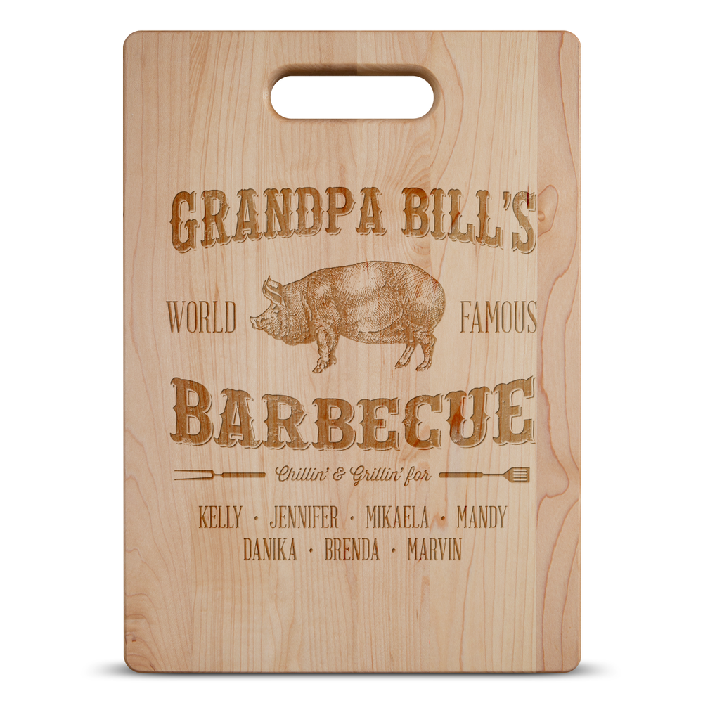 personalized cutting board for grandpa/grandfather/papa