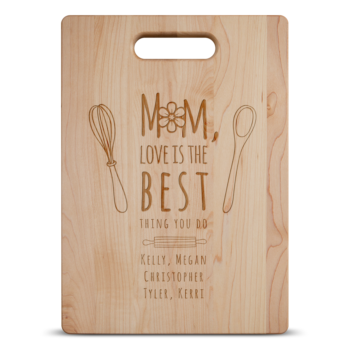 personalized gift cutting board for mom/mother