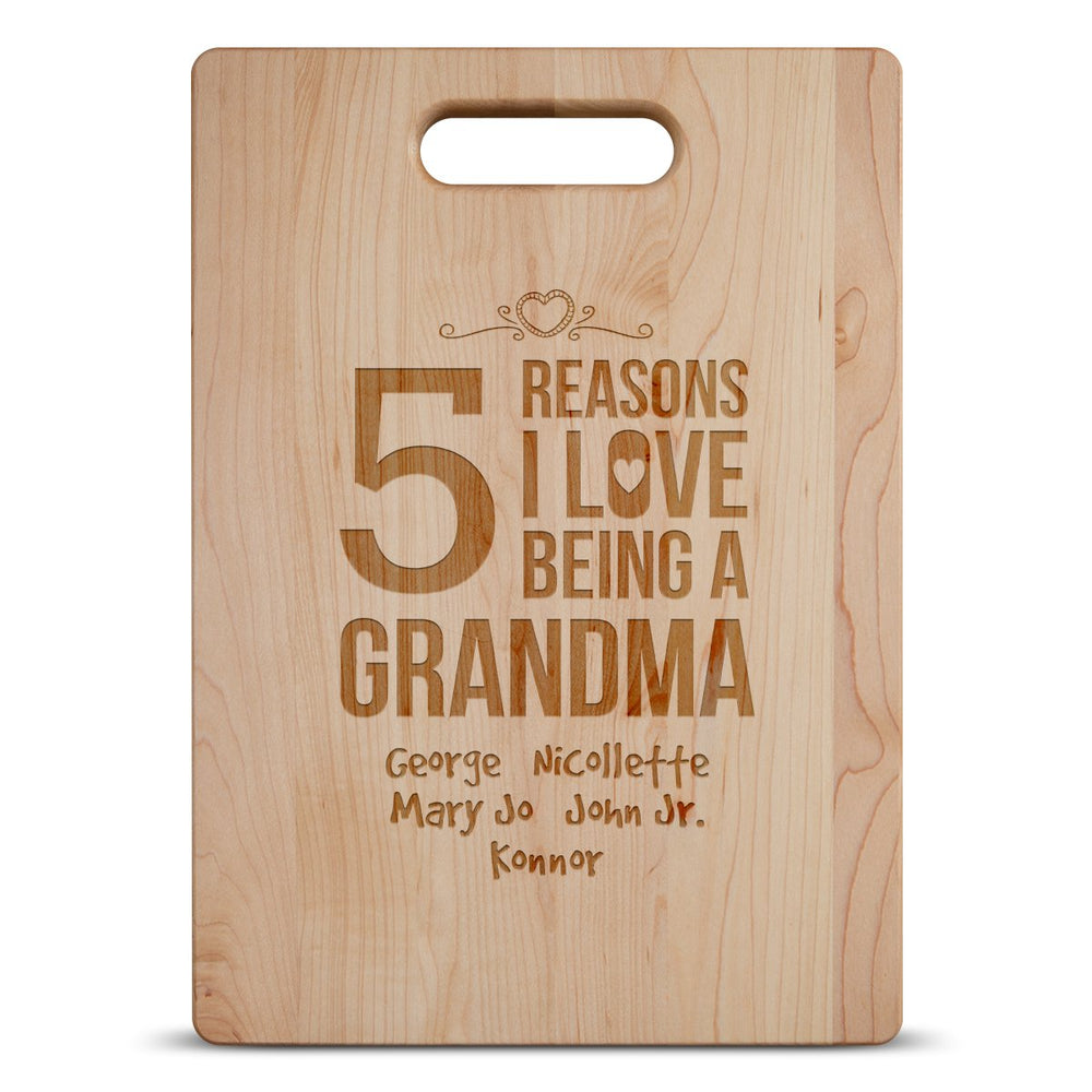 personalized cutting board for grandma/grandmother/nana style 10