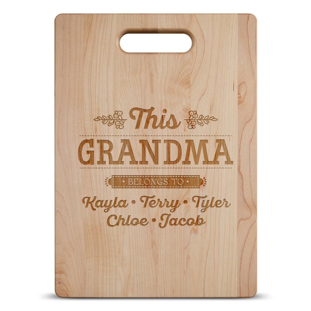 personalized cutting board for grandma/grandmother/nana style 9