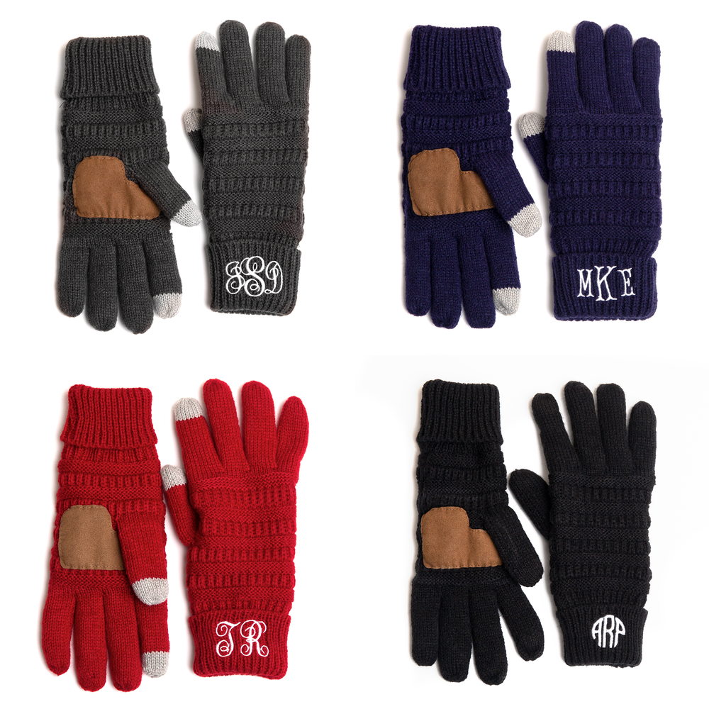 Personalized Monogram Embroidered Gloves