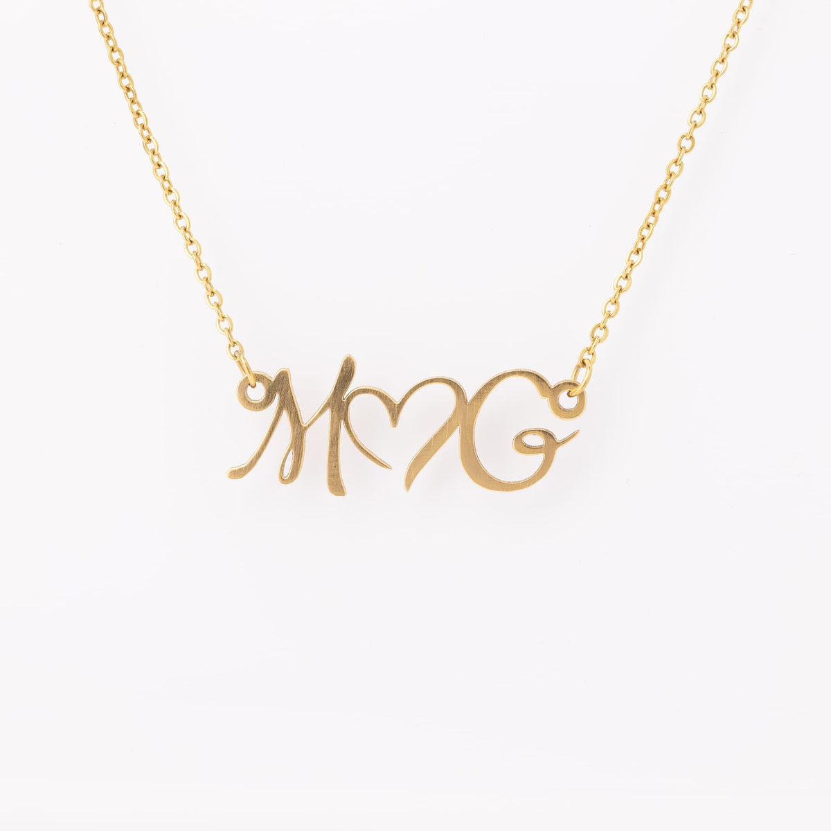 Personalized Initial Name Heart Necklace