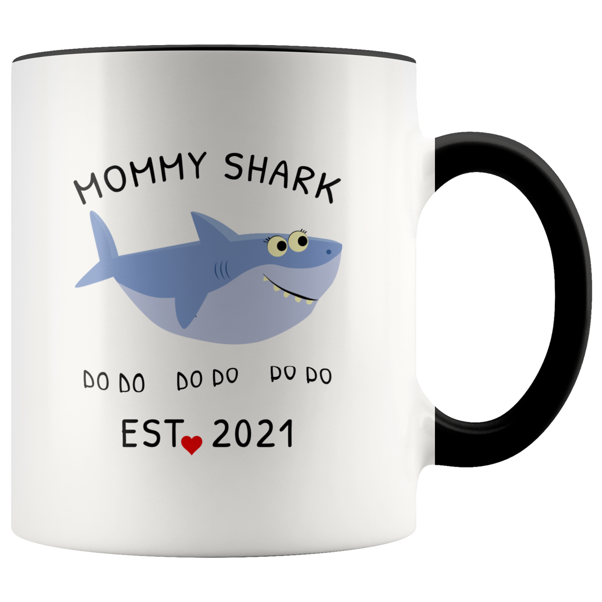 New Expecting Mom Mug Gift - Mommy Shark EST 2021