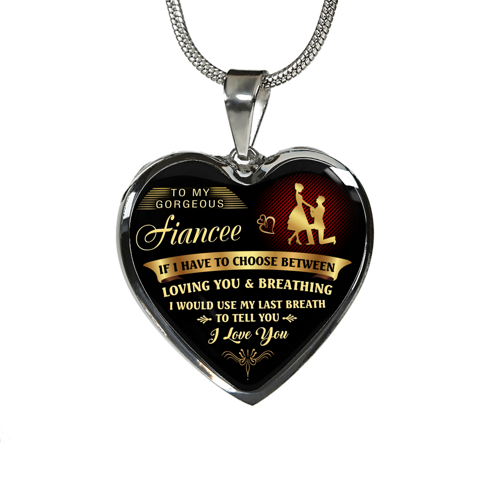 Anniversary Valentines Gift For Fiancee If I Have To Choose Luxury Stainless Steel Heart Necklace