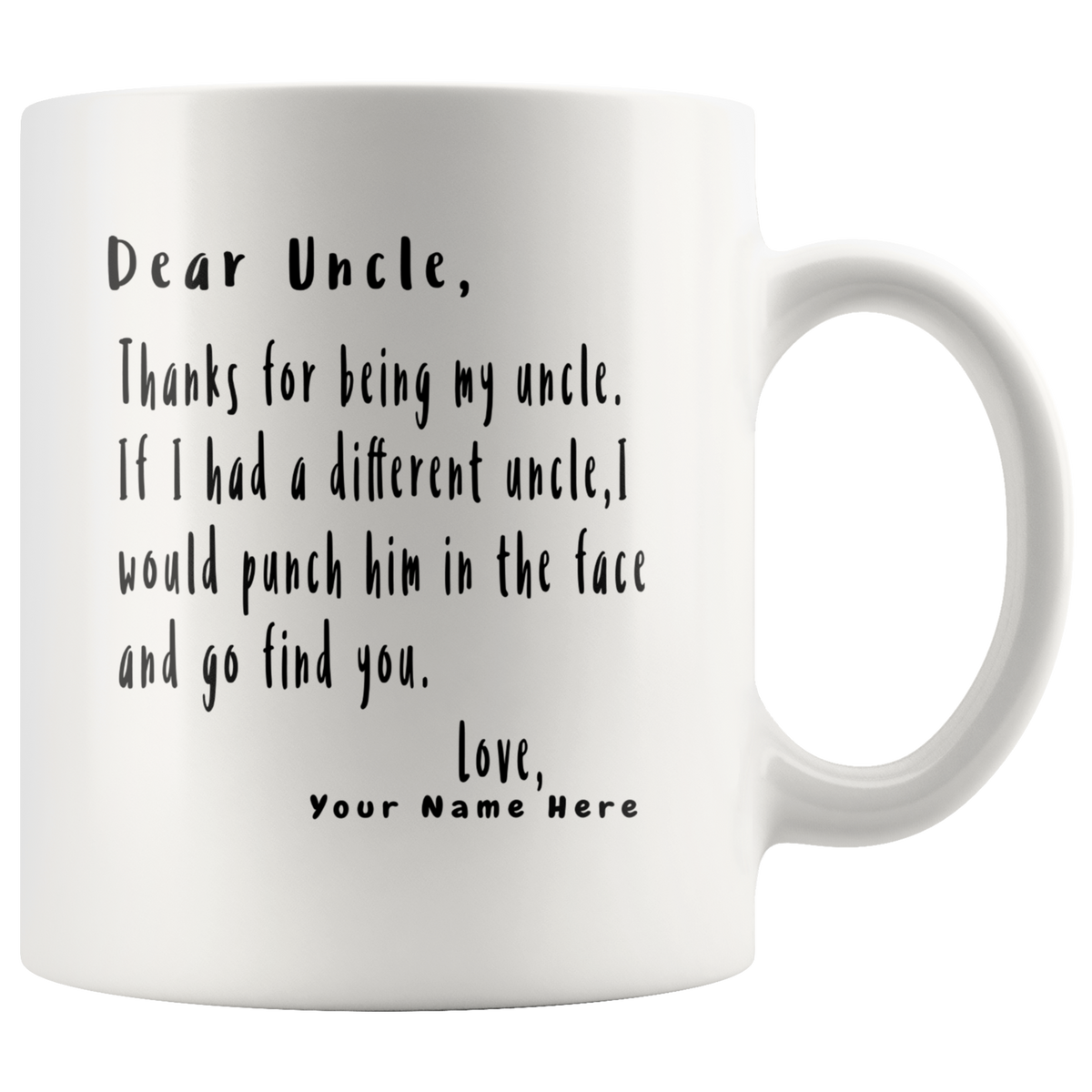 Personalized Uncle Mug - Thanks For Being My Uncle