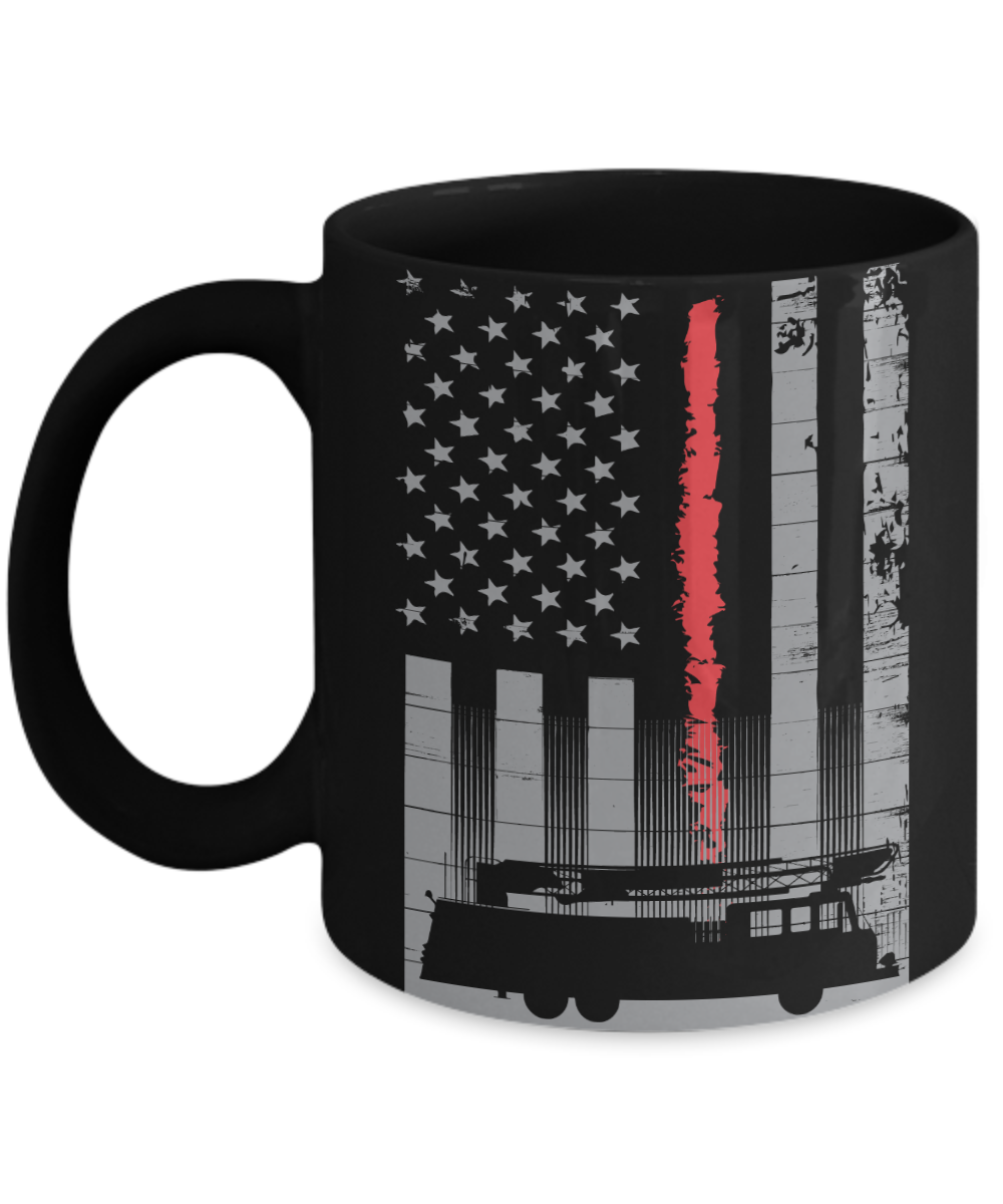 firefighter gifts - firefighter flag coffee mug black 11oz