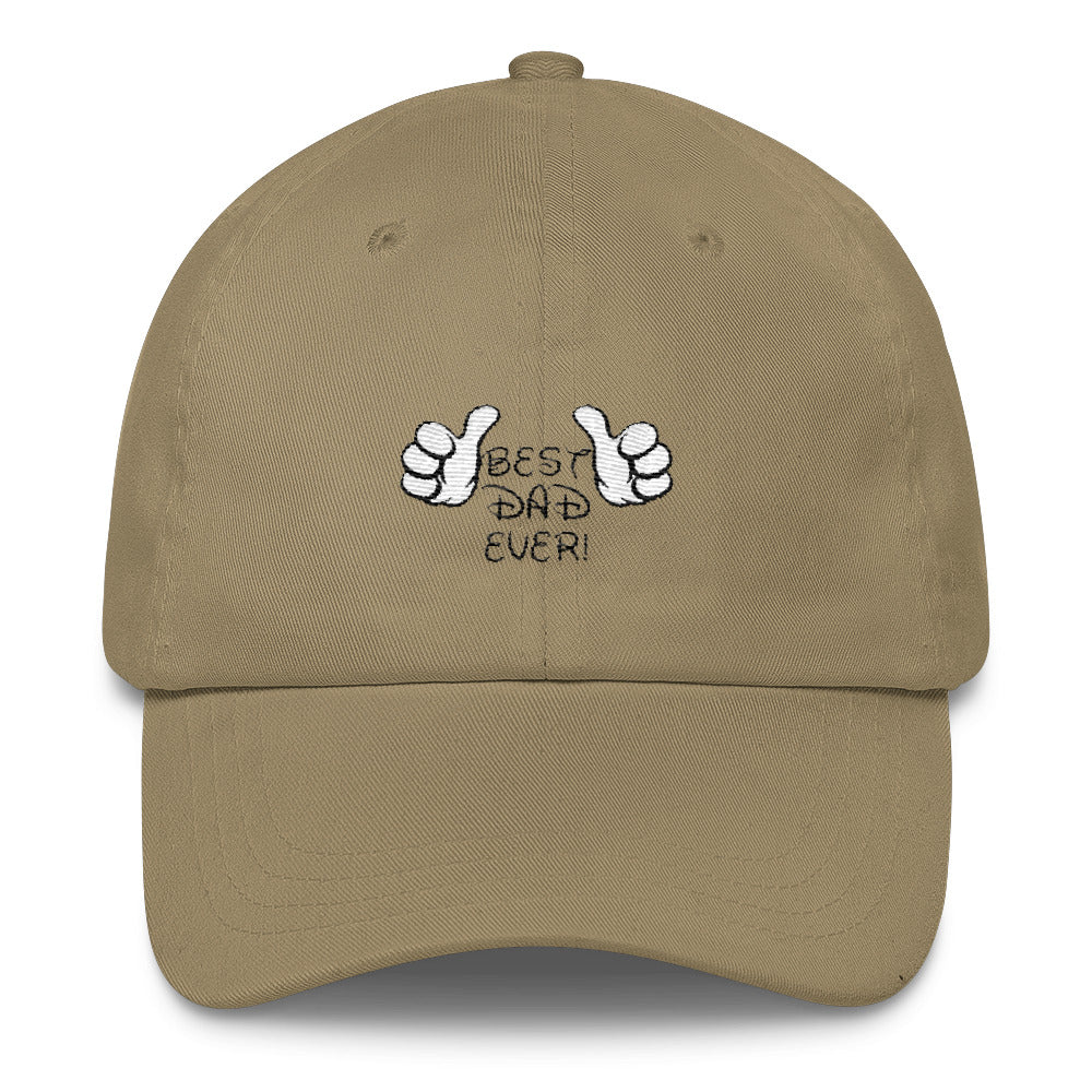 Embroidered Best Dad With Disney Style Font Classic Dad Cap (khaki)