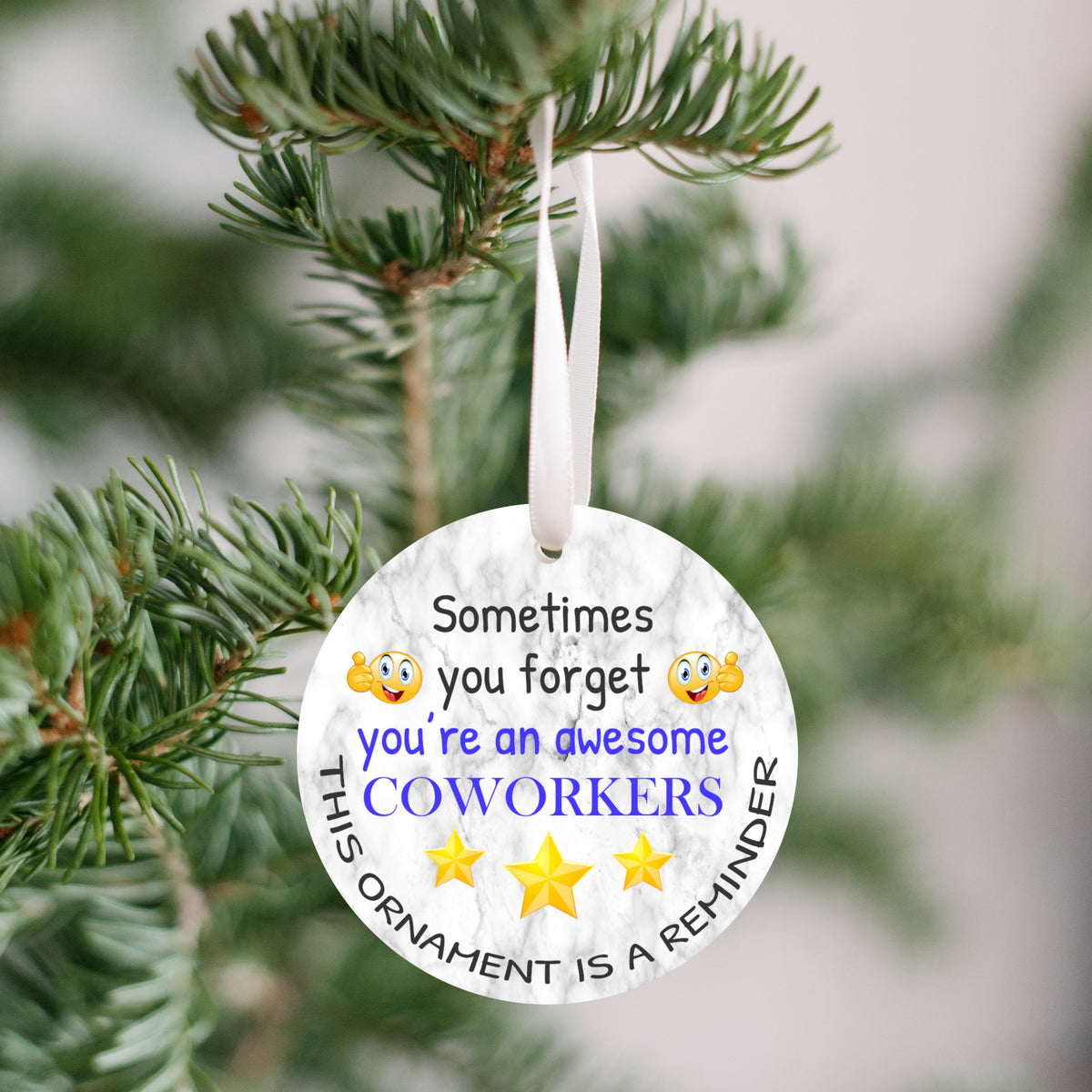 Coworker Ornament Gift - Sometimes You Forget You're An Awesome Coworker Ornament