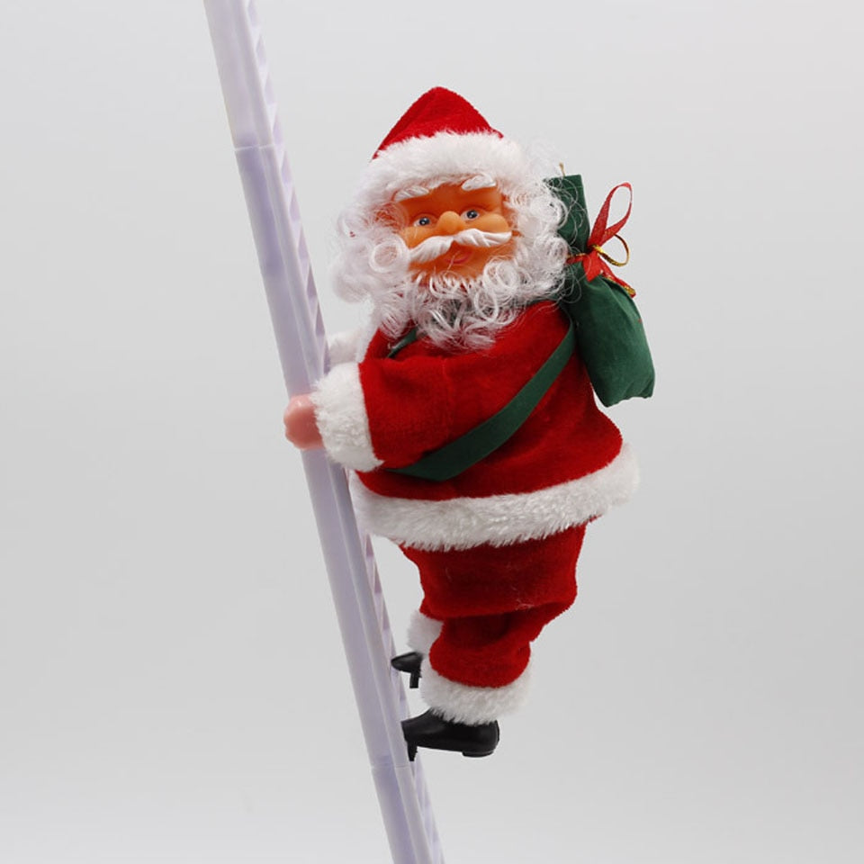 Climbing Santa Claus Figurine